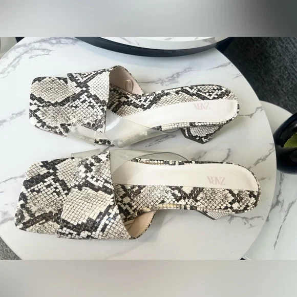 Zara Sandal- 1 1/2" Heels in Python color, Size 8. - Picture 9 of 16